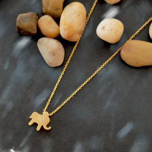 Initial elephant necklace, Animal n..