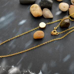 Sideways Coin Necklace, Coin Necklace, Unbalanced..
