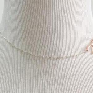 Sideways Wishbone Necklace, Unbalanced Necklace,..