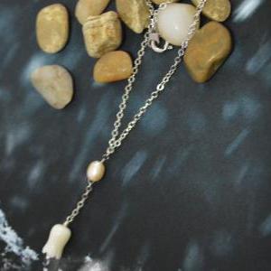 Flower gemstone necklace, Jade neck..