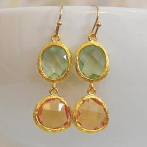 SALE10%) B-023 Glass earrings, Ligh..