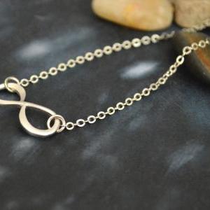 Sale10%) A-032 Infinity Pendant Necklace, Modern..