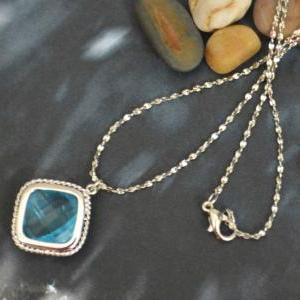 SALE10%) A-027 Aquamarine necklace,..
