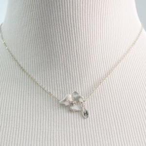A-094 Initial orchid necklace,Perso..