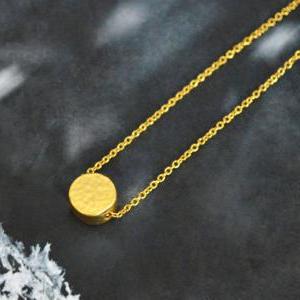A-001 Coin Necklace, Simple Necklace, Modern..
