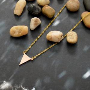 A-092 Triangle Necklace, Simple Necklace, Modern..