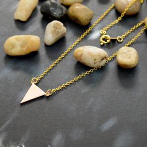 A-092 Triangle Necklace, Simple Necklace, Modern..
