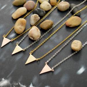 A-091 Triangle Necklace, Simple Necklace, Modern..