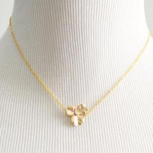 A-086 Cubic flower necklace, Simple..