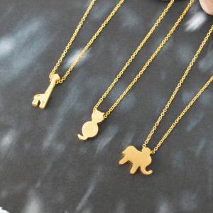 A-065 Personalized initial cat neck..