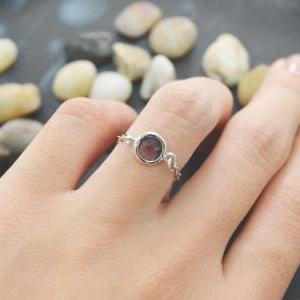 E-014 Purple Amethyst Glass Ring, Gold Frame Ring,..