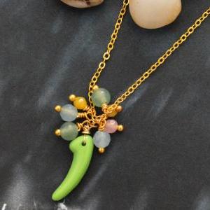 A-049 Glass Beads Necklace, Simple Necklace,..