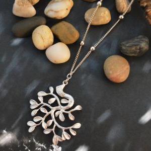 A-045 Tree pendant necklace, Simple..