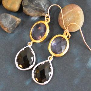 SALE) B-029 Glass earrings, Tanzani..