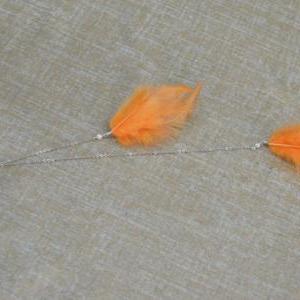 ) D-006 Pale Orange Feather Extension, Hackle Hen..