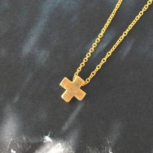 A-005 Cross Necklace, Simple Necklace, Modern..