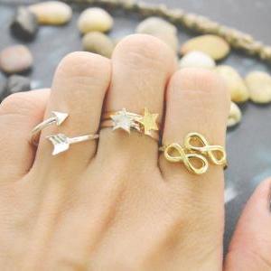 E-046 Arrow Ring, Adjustable Ring, Stretch Ring,..
