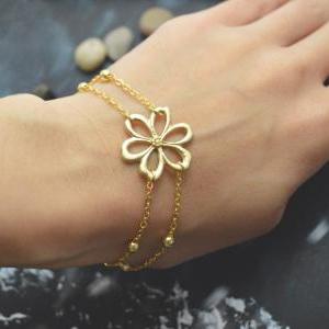 C-037 Flower Bracelet, Double Layered Bracelet,..