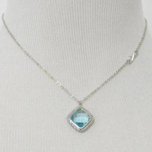 A-114 Aquamarine Necklace, Infinity Necklace,..
