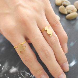 E-024 Elephant Ring, Chain Ring, Simple Ring,..