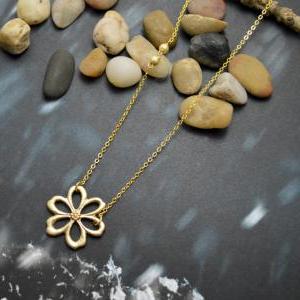 A-083 Flower necklace,Metal beads n..