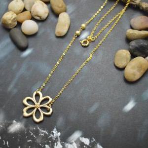 A-083 Flower necklace,Metal beads n..