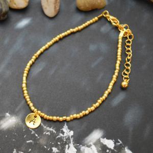 C-116 Gold Beaded Bracelet, Seed Beads Bracelet,..