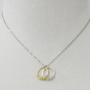 A-164 Double Ring Necklace, Simple Necklace,..