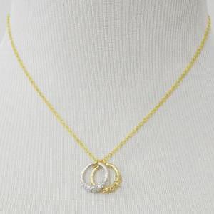 A-163 Double Ring Necklace, Simple Necklace,..