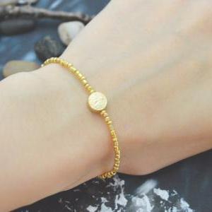 C-108 Gold Beaded Bracelet, Seed Beads Bracelet,..