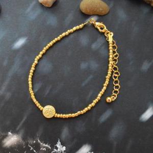 C-108 Gold Beaded Bracelet, Seed Beads Bracelet,..