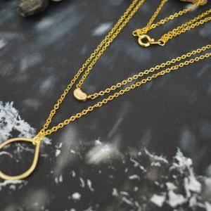 A-173 Layered pendant necklace, Dou..