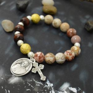 C-136 Rosary bracelet, Stretch brac..