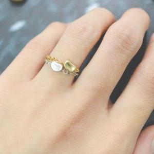 E-051 Mini Bean Ring, Chain Ring, Cubic Ring,..