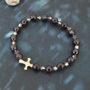 C-149 Rosary bracelet, Stretch brac..