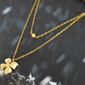 A-171 Layered pendant necklace, Dou..