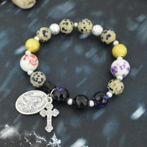 C-151 Rosary Bracelet, Stretch Bracelet, Stone..